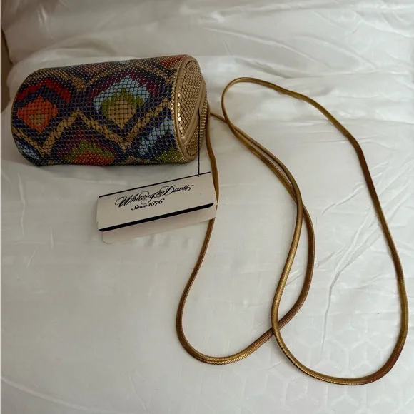 Whiting & Davis: Colorful Mosaic Clutch (Shoulder Strap Inside Too) - Picture 2 of 6